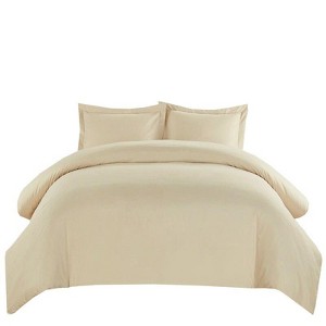 Wrinkle-Free Cotton Blend 600 Thread Count Duvet Cover Set, Full/Queen - 1 of 4