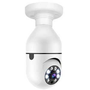 iMountek "E27 WiFi Bulb Camera 1080P FHD Security Camera with Pan-Tilt, Two-Way Audio, Night Vision & APP Control" White - 1 of 4