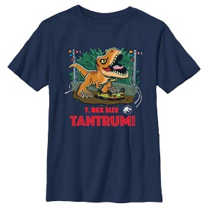 Boy's Jurassic World T. Rex Size Tantrum T-Shirt - 1 of 4