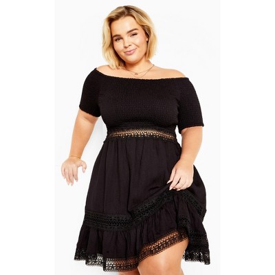 Women's Plus Size Aura Dress - black | CITY CHIC