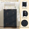 KTMBDW Modern Bathroom Vanity with Ceramic Basin, Undermount Vanity Sink Cabinet with 2 Doors, Free Standing Bathroom Storage Cabinet - 4 of 4