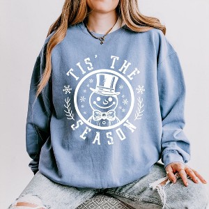 Simply Sage Market Women's Lightweight Garment Dyed Graphic Sweatshirt  Tis The Season Distressed - 1 of 4
