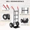 Heavy Duty Hand Truck with Handle, 440lbs Loading Capacity Foldable Dolly Cart with All-Terrain Rubber Wheels for Warehouse, Supermarket, Garage - 2 of 4