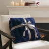 YOOCOZZ 50x60" Vivienne Faux Fur Throw Blanket - Navy - 4 of 4