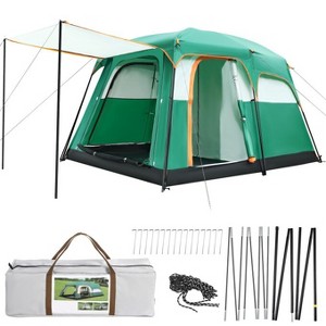 SUGIFT 6-Person Family Camping Tent, Green - 1 of 4