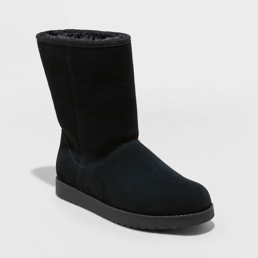 Size 10 Women's Soph Shearling Style Boots - Universal Thread™ Black 