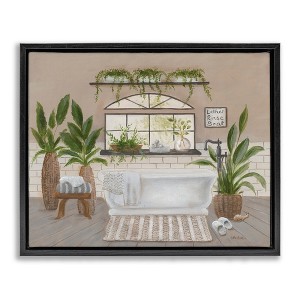 Stupell Industries Lather Rinse Soak Bathroom Greenery, 25" x 31" - 1 of 4