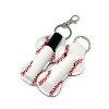 Wrapables 10 Pack Chapstick Holder Keychain with 10 Pieces Metal Clasps, Baseball/Softball - 2 of 4