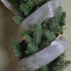 Northlight Pearl White and Silver Glitter Trees Wired Christmas Craft Ribbon 2.5 x 10 Yards - 3 of 3