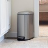 Slim Trash Can, 10 Liter / 2.6 Gallon, Stainless Steel Bathroom Step Trash Can - 2 of 4