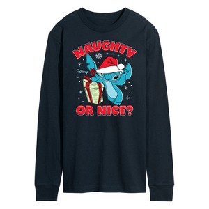 Men's - Lilo and Stitch - Naughty Or Nice Long Sleeve Graphic T-Shirt - 1 of 3