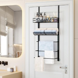 MOEPISY Over Door Towel Rack - 5-Tier Wall Mounted Towel Holder - 1 of 4