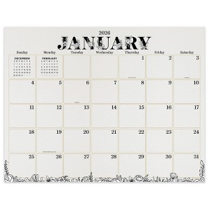TF Publishing 13.5"x14.5" 2026 Floral Medium Desk Pad Monthly Blotter Calendar - 1 of 4