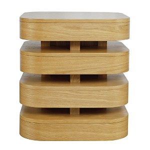 Jofran,Brix Mid-Century Modern Floating Sculpture Layered Square End Table - 1 of 4