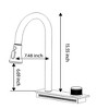 Gulches Single Bowl Workstation Drop-In Waterfall Kitchen Sink with Pull-Out Faucet, White Composite Granite Quartz, 33x22" - 4 of 4
