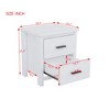 ORRD White Vintage Wooden Nightstand with 2 Drawers, Classic Bedside Table with Ample Storage for Bedroom or Living Room - 4 of 4
