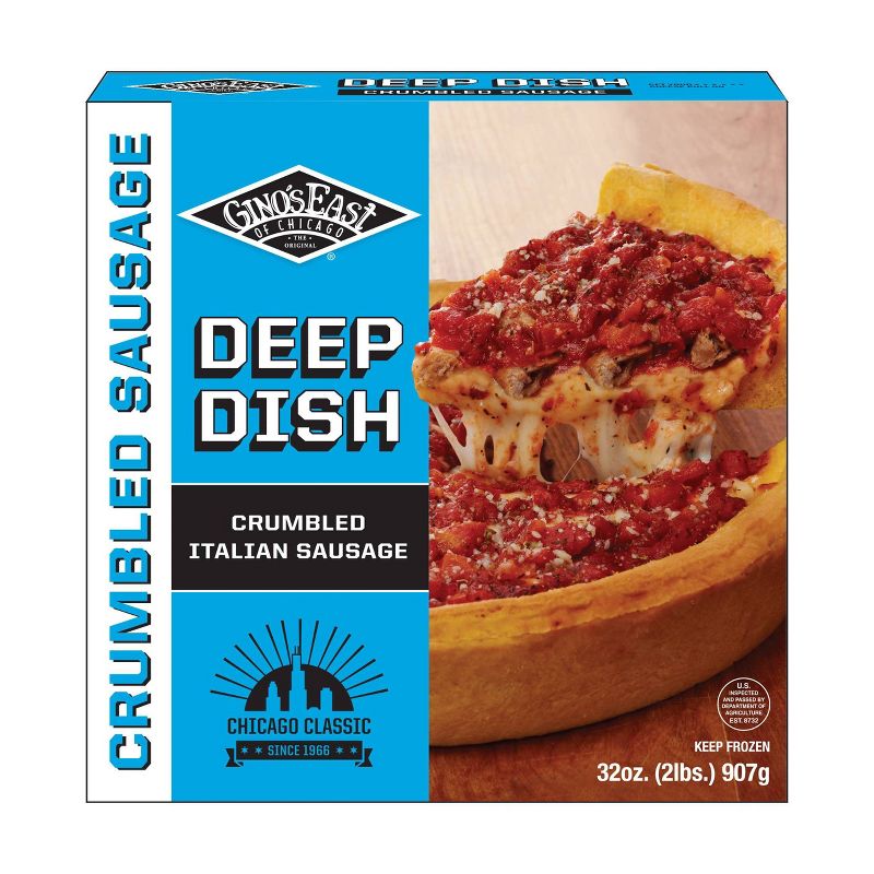 Gino's East Deep Dish Sausage Frozen Pizza - 32oz, 1 of 6