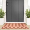 June Journal Triangular Lines in Terracotta Looped Vinyl Welcome Mat - Society6 - 2 of 4