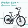 Aukfa 26 Inch Freestyle Bike 7 Speed Kids Bike with 4 Pegs Dual Disc Brakes Suitable for Kids 12+, Multiple Colors - 2 of 4