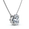 Pompeii3 1 1/2Ct Floating Solitaire Diamond Pendant 14k Gold Women's 18" Chain Lab Created - 3 of 4