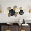 LuxenHome Multi-Color Coastal Abstract 47.25-Inch Wide Metal Wall Decor Brown - 2 of 4