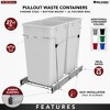 Rev-A-Shelf Double Pullout Trash Cans 27 qt. for Kitchen, White, RV-15KD-11C S - 2 of 4