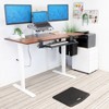 Mount-It! Dual Motor Electric Sit-Stand White Desk Frame with Extra-Wide Brown Tabletop - 4 of 4