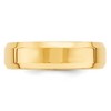 Black Bow Jewelry 6mm 14K White or Yellow Gold Beveled Edge Comfort Fit Band - 3 of 4