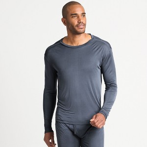 Lands' End Men's Silk Long Underwear Crew Neck - 1 of 4