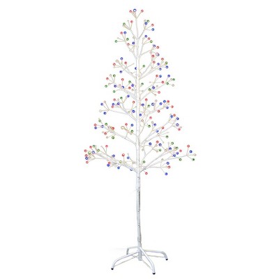 Kurt Adler 5' White Birch Twig Tree with Multi-Color 8-Function Lights