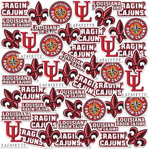 University Of Louisiana At Lafayette Spirit Logo 50Ct Sticker Packs Miscellaneous 50 Ct. Sticker Pack - 1 of 4