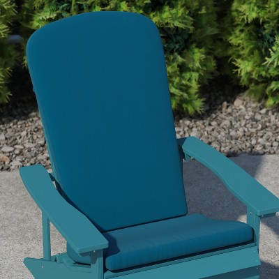 Teal High-Back Adirondack Chair Cushions for Indoor/Outdoor Use