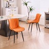 YOUNIKE Dining Chairs Set of 2 Modern Leather Kitchen & Dining Room Chair Upholstered Side Chair Makeup Vanity Chair 19.3"Wx23.62"Dx31.1" H - 3 of 4