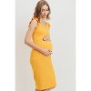Hello Miz Women's Casual Ribbed Scoop Neck Cap Sleeve Maternity Dress - 2 of 4