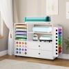 Craft Cart Cricu Organization and Storage Cabinet Compatible with Cricu Machines with 2 Drawers - 2 of 4