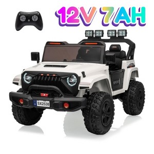 24V Powered Wheels 2-Seater Kids Ride-On Car with Remote Control, Ride On Off-road Car Toy with Adjustable Speeds, Musics, Easy Assembly - 1 of 4
