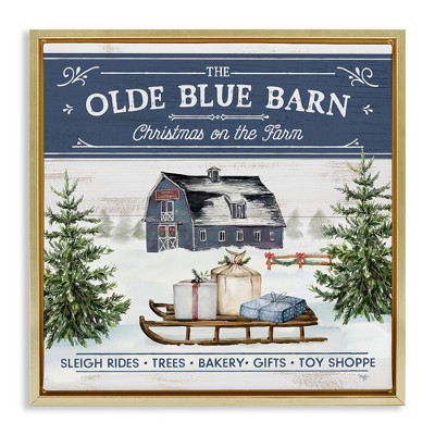 Stupell Industries Christmas on Farm Phrase, 18" x 18"