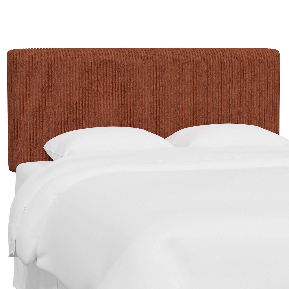 Photos - Bed Frame Skyline Furniture Full Olivia Upholstered Headboard Corded Velvet Rust