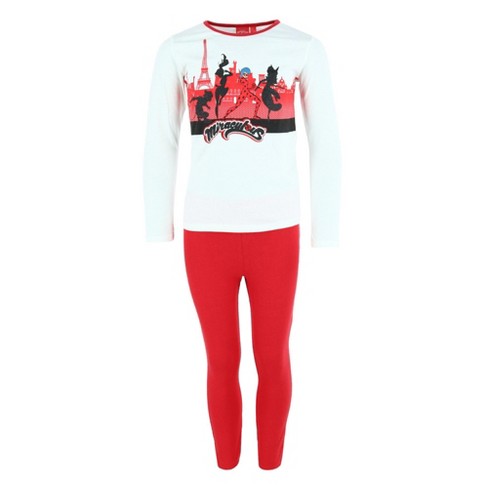 Textiel Trade Girl's Miraculous Ladybug Long Pajama Set, 4t (ages 3-4),  White : Target