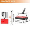 JANSNO Large Capacity Manual Carpet Sweeper - Non-Electric, with Comb, Cleans Dust/Pet Hair - 3 of 4