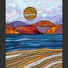 Boy's Design By Humans Beach Landscape Stain Glass By Maryedenoa T-Shirt - 2 of 3