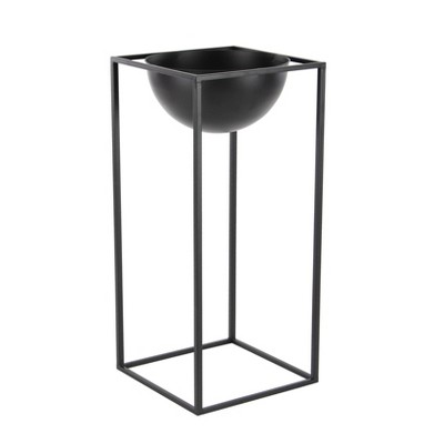 Set of 3 Black Iron Modern Plant Stands