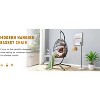 Gulches Grey  Indoor/outdoor Outdoor Egg Swing Chair with Stand Wicker Rattan Hanging Chair - 2 of 4
