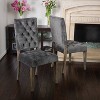 Set of 2 Saltillo New Velvet Dining Chair Charcoal - Christopher Knight Home - image 3 of 4