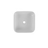 ChicFurnit Bathroom Sinks Vessel Sink Square Sink Vanity Sink Art Basin Countertop Bathroom Sink for Bathroom, White, 15.35"*15.35"*5.5" - 3 of 4