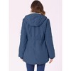 INSPIRE CHIC Women's Winter Coats Drawstring Waist Front Pockets Faux Fur Hooded Parka Barn Jackets - 4 of 4