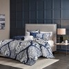 6 Pcs Gorgeous Damask Print Cotton Duvet Set, All Season Cozy Home Textile fits Lux Bedroom Decor - 2 of 4