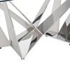 Acme Furniture Dekel Glass Top Dining Table Clear/Stainless Steel - 3 of 4