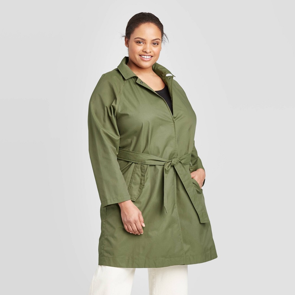 Women's Plus Size Anorak Jacket - Ava & Viv Olive 3X, Women's, Size: 3XL, Green was $44.99 now $31.49 (30.0% off)