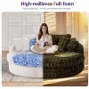 83 inch Oversized Round Sofa, Soft Cushion Sofa Bed with 6 Pillows, Round Chaise Lounge Chair for Bedroom, Livingroom, Gray - 4 of 4
